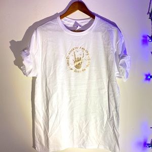 Rockin’ Around the Christmas Tree Gold Graphic Tee (Unisex)
